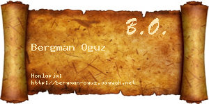 Bergman Oguz névjegykártya